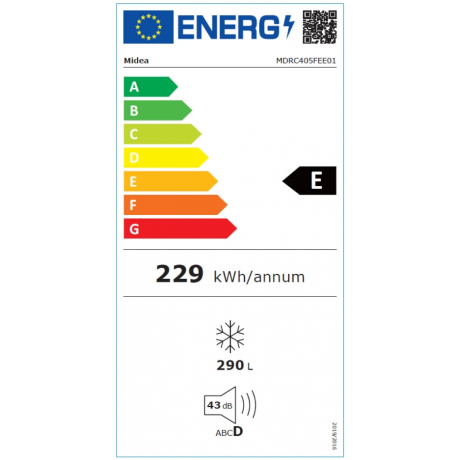 Midea MDRC405FEE01Καταψύκτης Οριζόντιος 290lt  Συντήρηση & Κατάψυξη